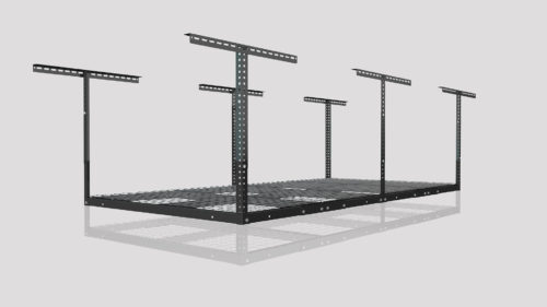 Do you have a lot of clutter taking up your garage? Store it on Fleximounts Overhead Garage Racks and have room for your cars again! - Fleximount Overhead Garage Racks - Decluttered Now!