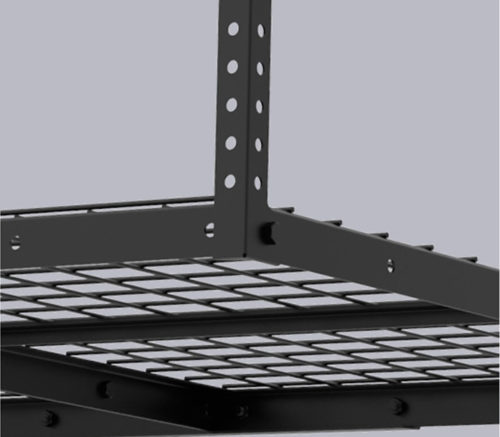 Sturdy and Stable The integrated wire grid design and frame are welded together. - Fleximount Overhead Garage Racks - Decluttered Now!