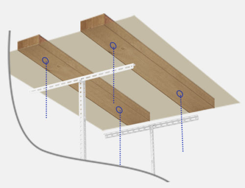 Universal Compatibility With Different Ceiling Joists Spacing - Fleximount Overhead Garage Racks - Decluttered Now!