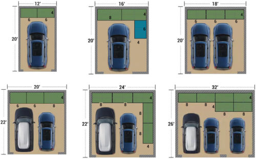 Fleximounts garage racks come in different sizes to help you to get the best fit for your garage. - Fleximount Overhead Garage Racks - Decluttered Now!