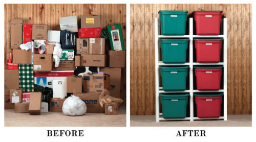 Before and After - Bin Warehouse Tote Storage Systems – Get Decluttered Now!