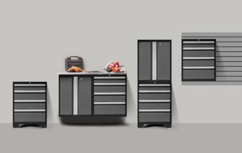 Available in Red or Grey finish with Stainless Steel or Bamboo top - NewAge Products Bold 3.0 Series Garage Storage Cabinets – Get Decluttered Now!