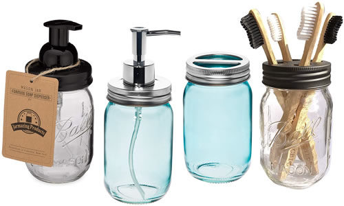 Mason Jar Bathroom Accessories - Mason Jar Bathroom Organizers