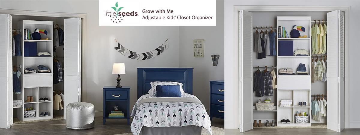 Little Seeds Grow with Me Adjustable Kids’ Closet Organizer System