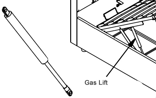 Gas Lift Mechanism to easily lift the mattress, giving you full access to everything under the bed