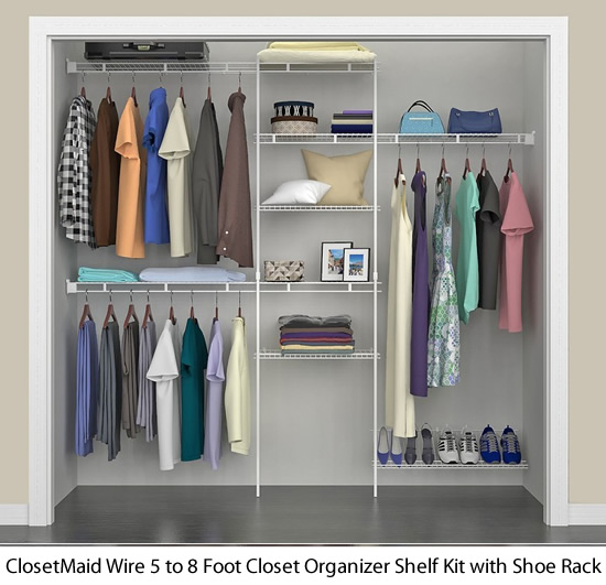 ClosetMaid 1608 5ft. to 8 ft. Closet Organizer Kit