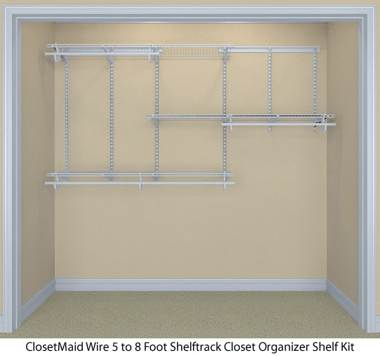 ClosetMaid 1628 Closet Organizer Kit, Steel, White, Vinyl-Coated