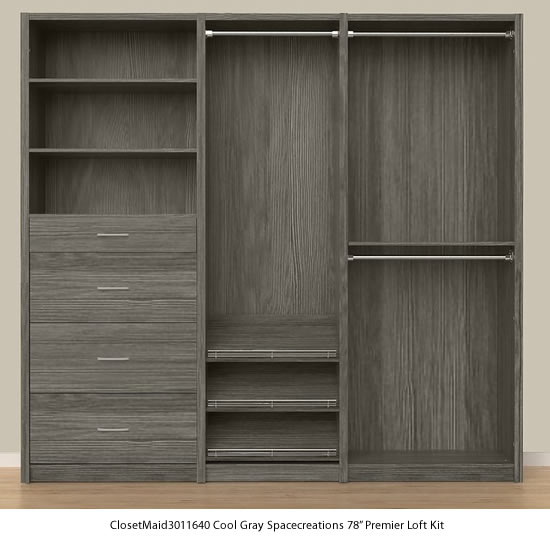 ClosetMaid 6105340 Spacecreations 44-115 Classic Closet Kit - ClosetMaid  Spacecreations Closet Organize…