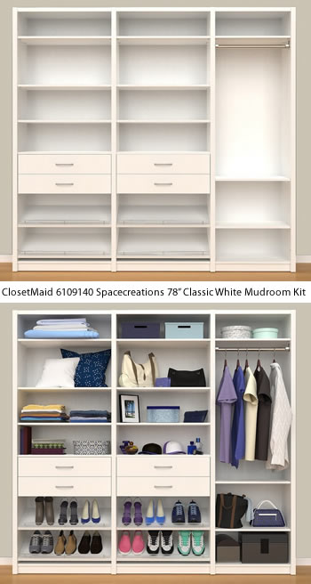 ClosetMaid SpaceCreations 50 to 121-inch Wide Closet Organizer
