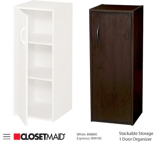 ClosetMaid 899500 Stackable Horizontal Storage Organizer Wood Espresso 24" 
