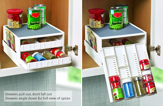 Organize Your Spices with This Simple Spice Drawer Rack - Down Bliss Lane