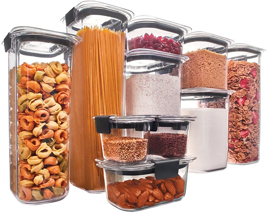 Rubbermaid Brilliance 4-Piece Pantry Food Storage Container Set