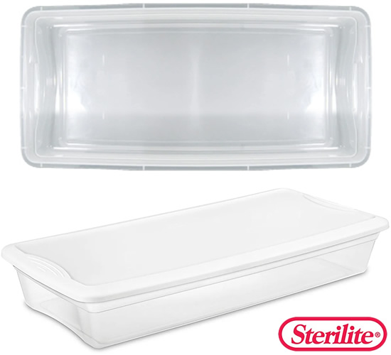 Sterilite 41 Quart Underbed Box, Clear